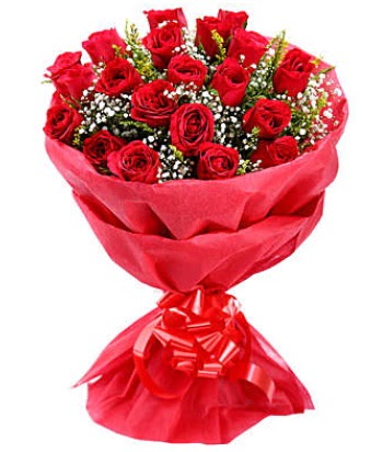 21 adet kırmızı gülden modern buket  Kastamonu çiçek gönderme 