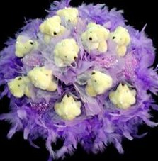 11 adet pelus ayicik buketi  Kastamonu çiçek , çiçekçi , çiçekçilik 