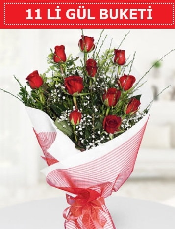 11 adet kırmızı gül buketi Aşk budur  Kastamonu çiçek gönderme sitemiz güvenlidir 